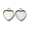 304 Stainless Steel Pendant Cabochon Settings STAS-D379-09A-P-1