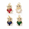 Brass Micro Pave Cubic Zirconia Pendants ZIRC-P098-02G-1