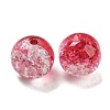 Transparent Spray Painting Crackle Glass Beads GLAA-L046-01B-15-2