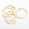 Brass Earring Findings Hoops LS-EC108-3NFG-1