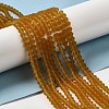 Imitate Austrian Crystal Frosted Glass Beads Strands GLAA-F029-TM4mm-B28-2