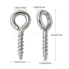 Tarnish Resistant 304 Stainless Steel Screw Eye Pin Peg Bails STAS-L234-165A-P-2