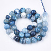 Natural Crackle Agate Beads Strands X-G-T119-01C-02-2