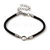 Milan Cord & 304 Stainless Steel Bracelets Making MAK-H004-02A-P01-1