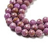 Natural Lepidolite/Purple Mica Stone Beads Strands G-NH0011-A01-02-4