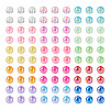 300Pcs 15 Colors Transparent Acrylic Beads MACR-TA0001-29-2
