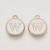 Golden Plated Alloy Charms LS-X-ENAM-S118-01W-1