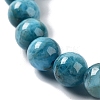 Natural Apatite Round Round Beaded Stretch Bracelets BJEW-G697-01A-3