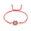 Bohemian Style Glass Seed Beaded Link Bracelets KD2709-3-1
