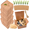8Pcs Square Folding Kraft Paper Mailer Boxes CON-CP0001-018C-1