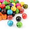 Mixed Lead Free Round Natural Wood Beads X-TB095Y-2
