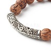 Natural Coconut Wood Beads Stretch Bracelets BJEW-JB06642-8