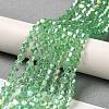 Transparent Electroplate Glass Beads Strands GLAA-F029-3mm-A24-4