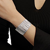 Iron Vertical Ribbed Cuff Bangles for Women FS-WG8E476-06-1