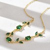 Brass Pave Cubic Zirconia Rose Flower Link Cable Chain Necklaces for Women NJEW-C121-05B-08G-3