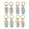 Printed 304 Stainless Steel Huggie Hoop Earrings EJEW-JE07394-2
