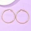 Ion Plating(IP) 304 Stainless Steel Hoop Earrings LS-EJEW-N0016-11G-G-3