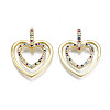 Brass Micro Pave Cubic Zirconia Pendants ZIRC-N039-159-NF-1