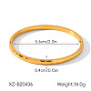 304 Stainless Steel Textured Open Hinged Cuff Bangles for Women WGC868A-01-1