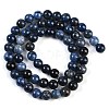Natural Dumortierite Beads Strands G-G167-A06-6MM-3