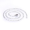 304 Stainless Steel Cable Chain Necklaces NJEW-P223-01P-1