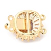 Brass Micro Pave Clear Cubic Zirconia Box Clasps KK-E052-01A-G03-2