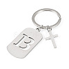 1Pc Stainless Steel Keychains KEYC-TADJ0001-08B-1