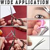 1Pc Peach Blossom Stainless Steel Scissors AJEW-SC0002-78B-5