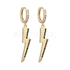 Brass Micro Pave Cubic Zirconia Huggie Hoop Earrings EJEW-K083-22G-A-1