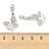 Rack Plating Alloy Pave Crystal Rhinestone Insect European Dangle Charms FIND-B034-14P-01-3