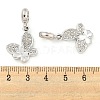 Rack Plating Alloy Pave Crystal Rhinestone Insect European Dangle Charms FIND-B034-14P-01-3