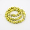 Natural Lemon Jade Round Bead Strands G-P070-36-10mm-2
