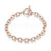 Unisex 304 Stainless Steel Cable Chain Bracelets X-BJEW-P245-39RG-1