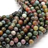 Natural Indian Agate Bead Strands G-P075-40-6mm-1