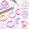 10Pcs Flocky Acrylic Beads OACR-YW0004-08-2