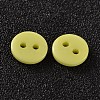 2-Hole Flat Round Resin Sewing Buttons for Costume Design BUTT-E119-24L-15-2