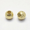 Long-Lasting Plated Brass Textured Beads X-KK-K193-112G-NF-2