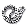 Electroplated Natural Lava Rock Beads Strands G-A256-C01-01D-3