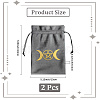 Rectangle Gold Stamping Velvet Tarot Storage Drawstring Bags for Divination ABAG-WH20001-25D-2