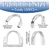 150Pcs 304 Surgical Stainless Steel Wire Guardian and Protectors STAS-TA0006-35A-P-4