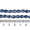 Transparent Electroplate Glass Beads Strands X-EGLA-N013-T6mm-B28-4
