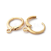 Brass Leverback Earring Findings KK-F808-07G-1-2