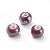Glazed Porcelain Beads PORC-D001-8mm-25-1