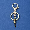 304 Stainless Steel Initial Letter Key Charm Keychains KEYC-YW00004-11-2