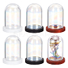  6 Sets 3 Colors Iridescent Glass Dome Cover DJEW-NB0001-37-1