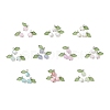 30Pcs 10 Colors Crackle Glass Pendants PALLOY-JF04168-02-1