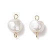Electroplated Shell Pearl Nuggets Links PALLOY-JF04646-01-1