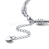 304 Stainless Steel European Round Snake Chains Bracelets for Women BJEW-JB07492-5