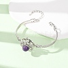 Rotating Sun Natural Amethyst Link Bracelets GG-CBA0251-11P-13-3