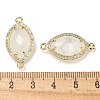 Natural Quartz Crystal Faceted Horse Eye Connector Charms G-G181-07G-09-3